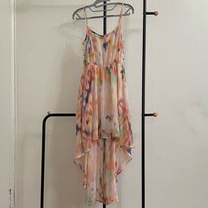 Forever 21 | Multi Watercolor Color Hi Low Dress | Size S